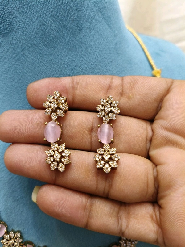 Stone Necklace - Lavender Rose