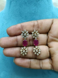 Stone Necklace - Maroon