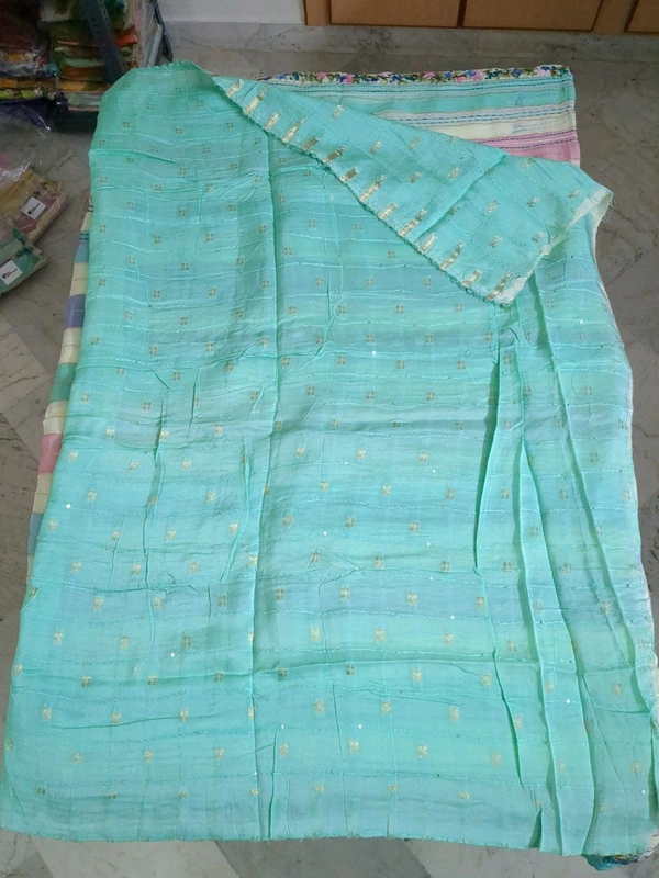 Pure Georgette Handwork - sea green 1
