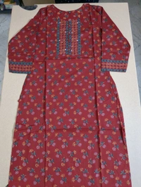 pure jaipur cotton Top - Maroon, 42