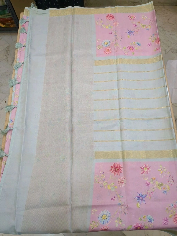 Semi Mysore Crepe - sea blue