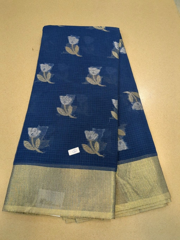 pure cotton kota weaving - Navy Blue