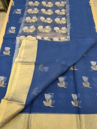 pure cotton kota weaving - Navy Blue