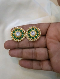 Jadua Kundan Earrings - green