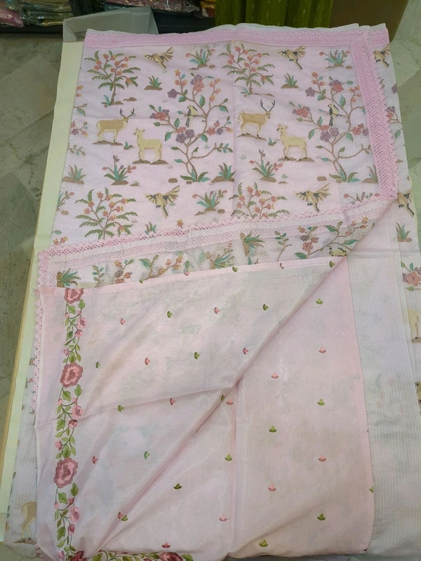Designer Silk Kota - baby pink, 15 Working Days