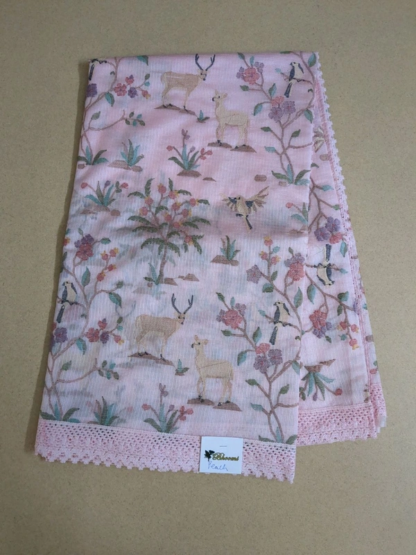 Designer Silk Kota - peach, 15 Working Days