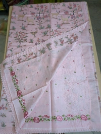 Designer Silk Kota - peach, 15 Working Days