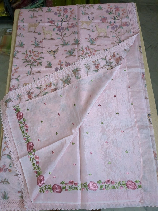 Designer Silk Kota - peach, 15 Working Days
