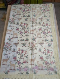Designer Silk Kota - Cream