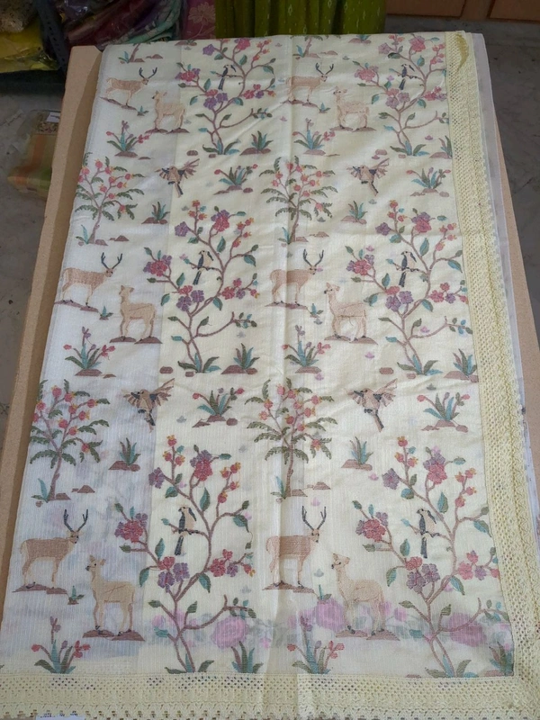 Designer Silk Kota - Cream