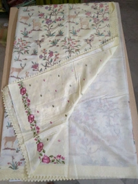 Designer Silk Kota - Cream