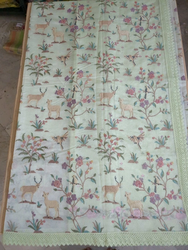 Designer Silk Kota - mint green, 15 Working Days