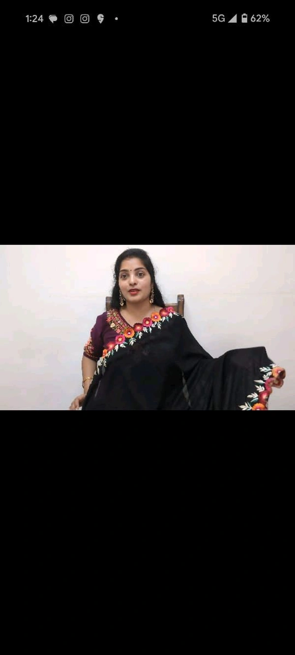 Vichitra Embroidery  - Black, 20 WORKING DAYS