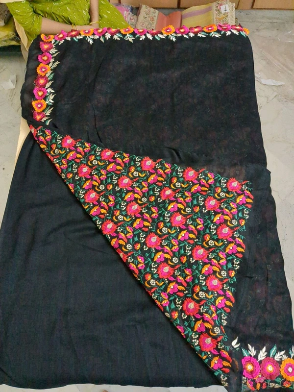 Vichitra Embroidery  - Black, 20 WORKING DAYS