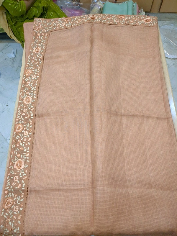 pure silk kota pythani - brown