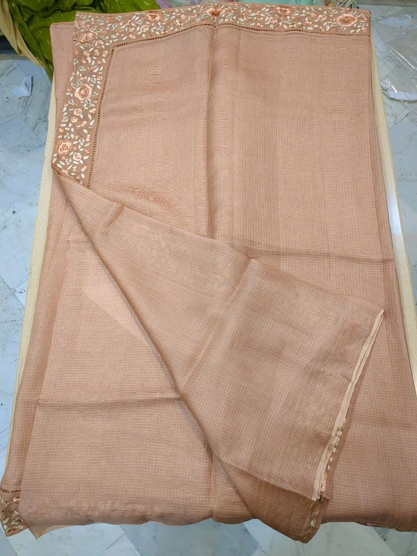 pure silk kota pythani - brown