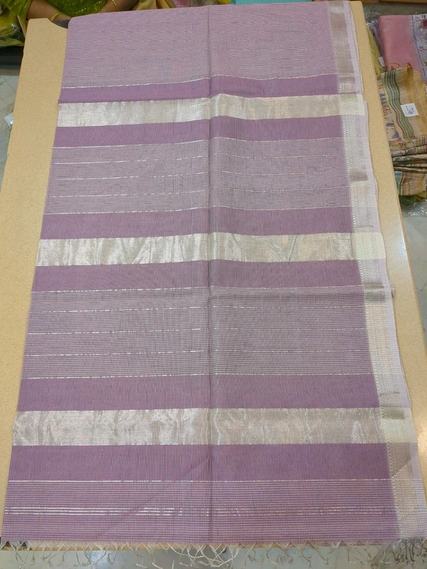 Pure Handloom Maheswari - lavender