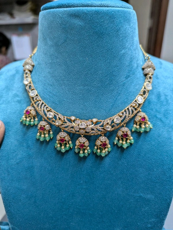 Party Wear Neckset - Green