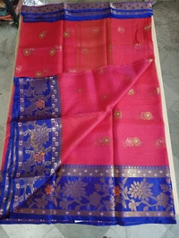 silk kota weaving - pink