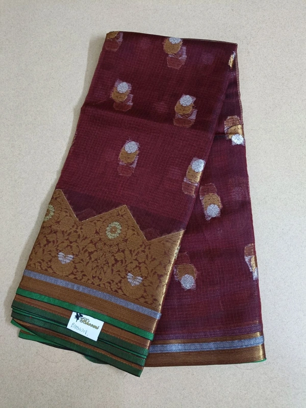 silk kota weaving - Brown