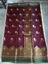 silk kota weaving - Brown