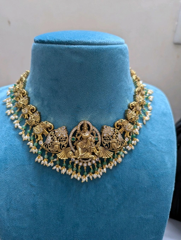 Antique Victorian Neck Set - green