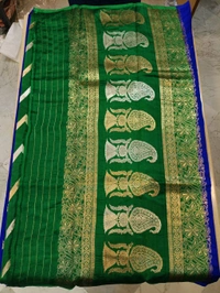 Pure Handloom Raw Mango - Blue