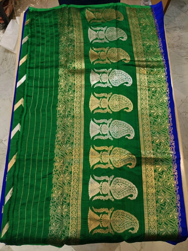 Pure Handloom Raw Mango - Blue