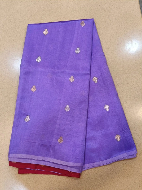 Pure Handloom Raw Mango - lavender