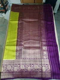 Pure Handloom Raw Silk - lemon yellow