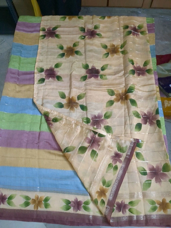 Chiniya With Hand Paint - Brown