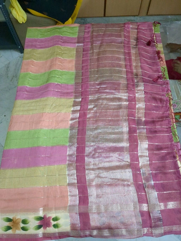 Chiniya With Hand Paint - dark pink