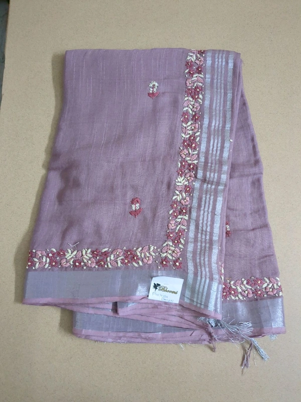 Soft Lenin Handwork - pinkish brown