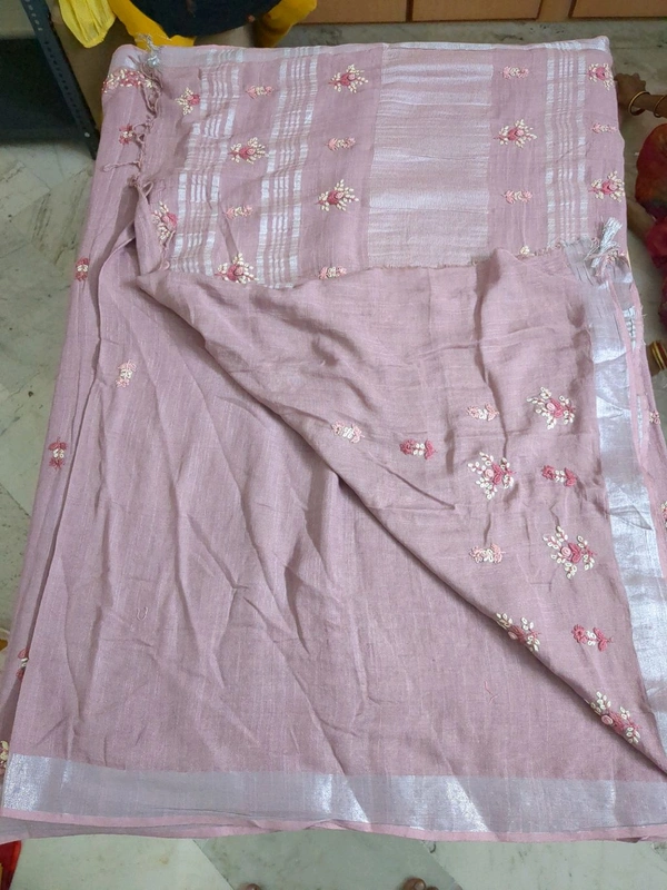 Soft Lenin Handwork - pinkish brown