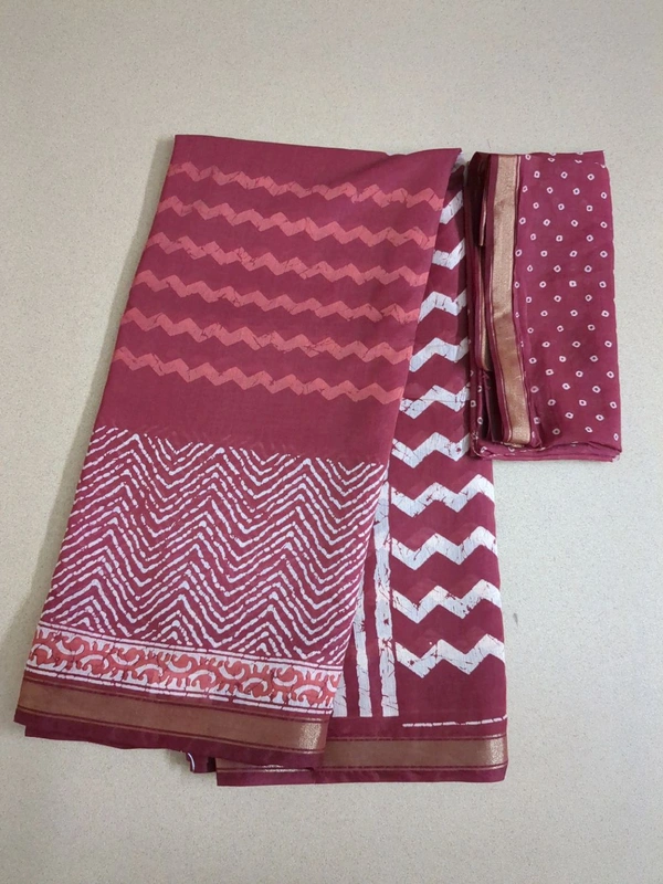 chanderi silk - Red
