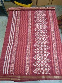 chanderi silk - Red