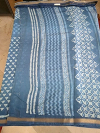 chanderi silk - Blue