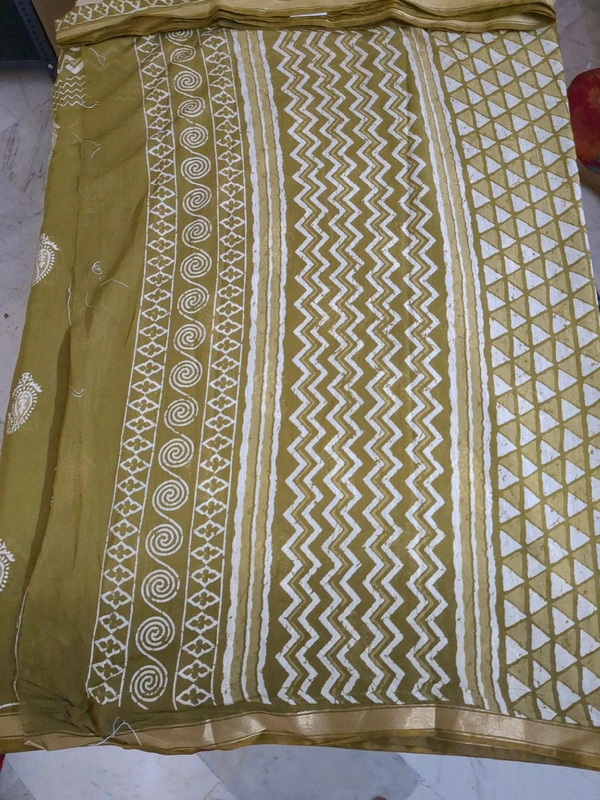 chanderi silk - green