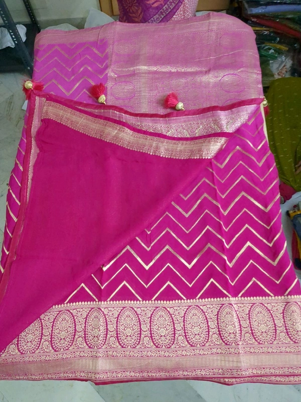 GEORGETTE WEAVING - pink