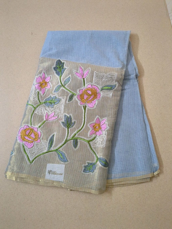 SILK KOTA SAREE - Gray