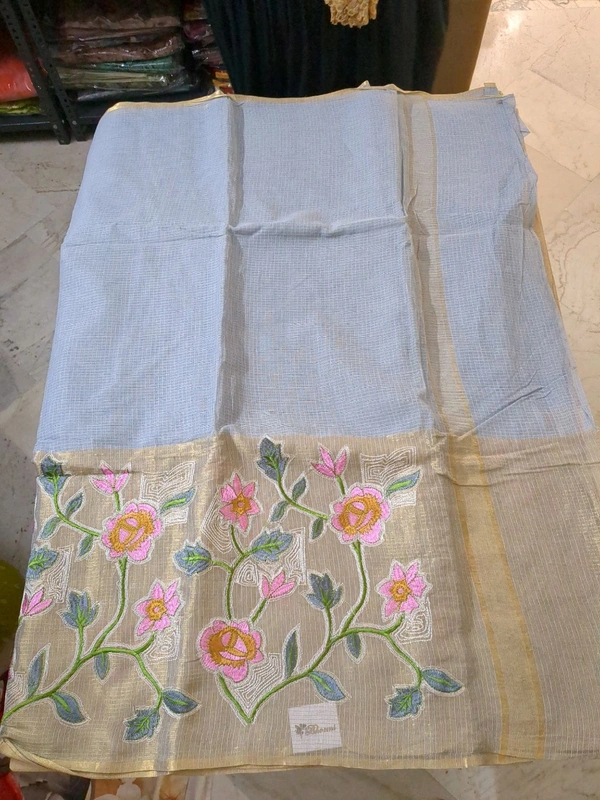 SILK KOTA SAREE - Gray