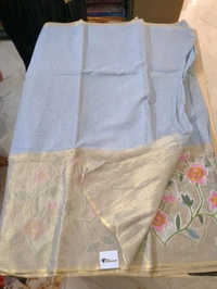 SILK KOTA SAREE - Gray