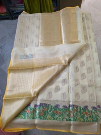 pure silk kota pythani - Cream