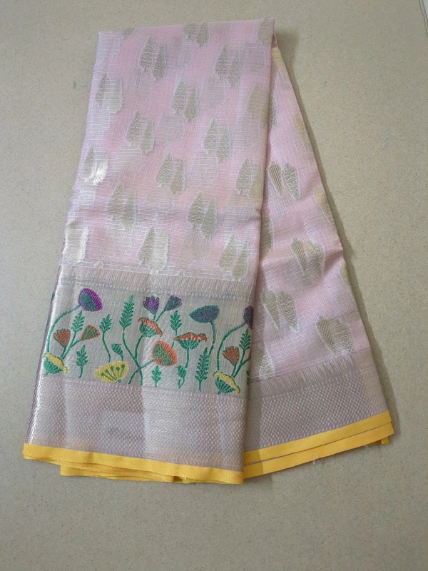 pure silk kota pythani - sundown flowers