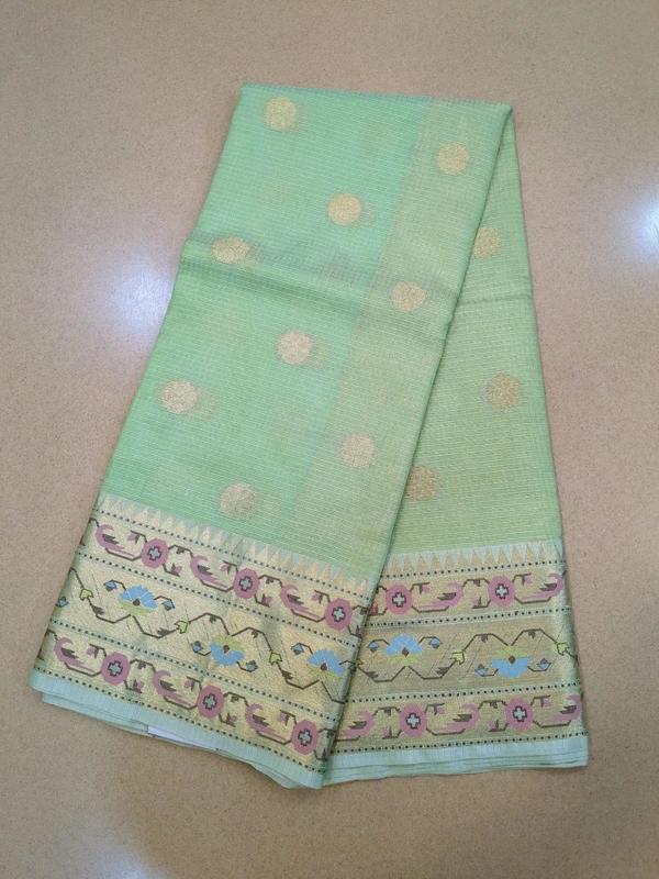 Silk kota pythani - Green