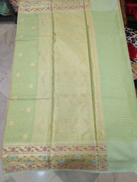 Silk kota pythani - Green