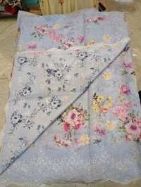 silk kota embroidary - Gray