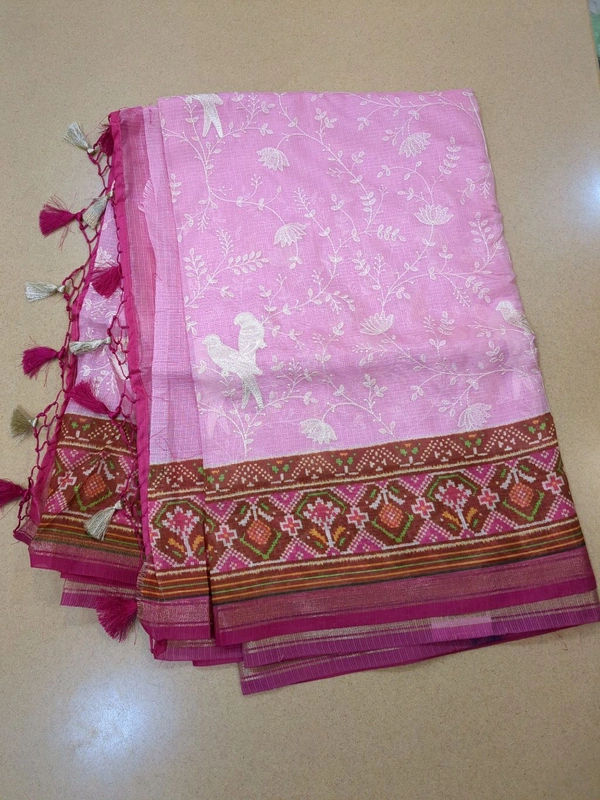 SILK KOTA SAREE - pink