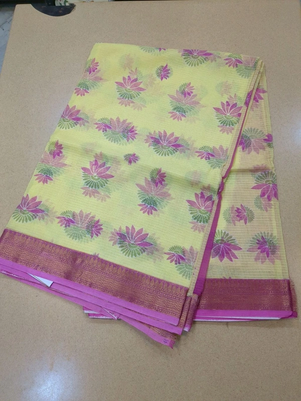 pure cotton kota doriya - Yellow
