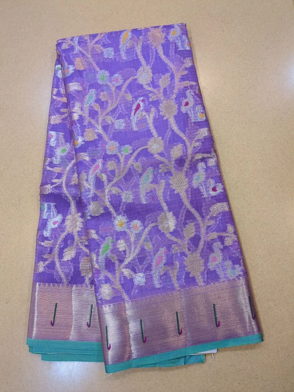 pure silk kota pythani - violet
